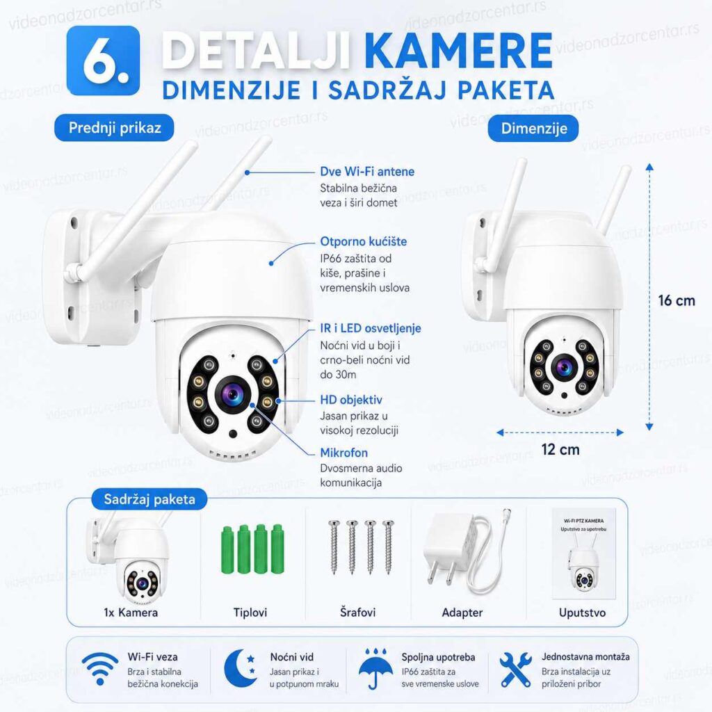 Rotirajuća WiFi Kamera – A8 iCSee