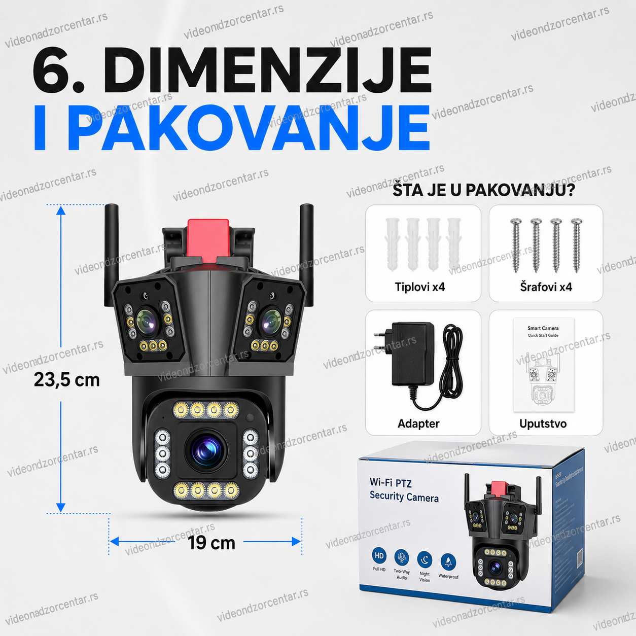 Rotirajuća Wi - Fi Kamera WQQ - PW2