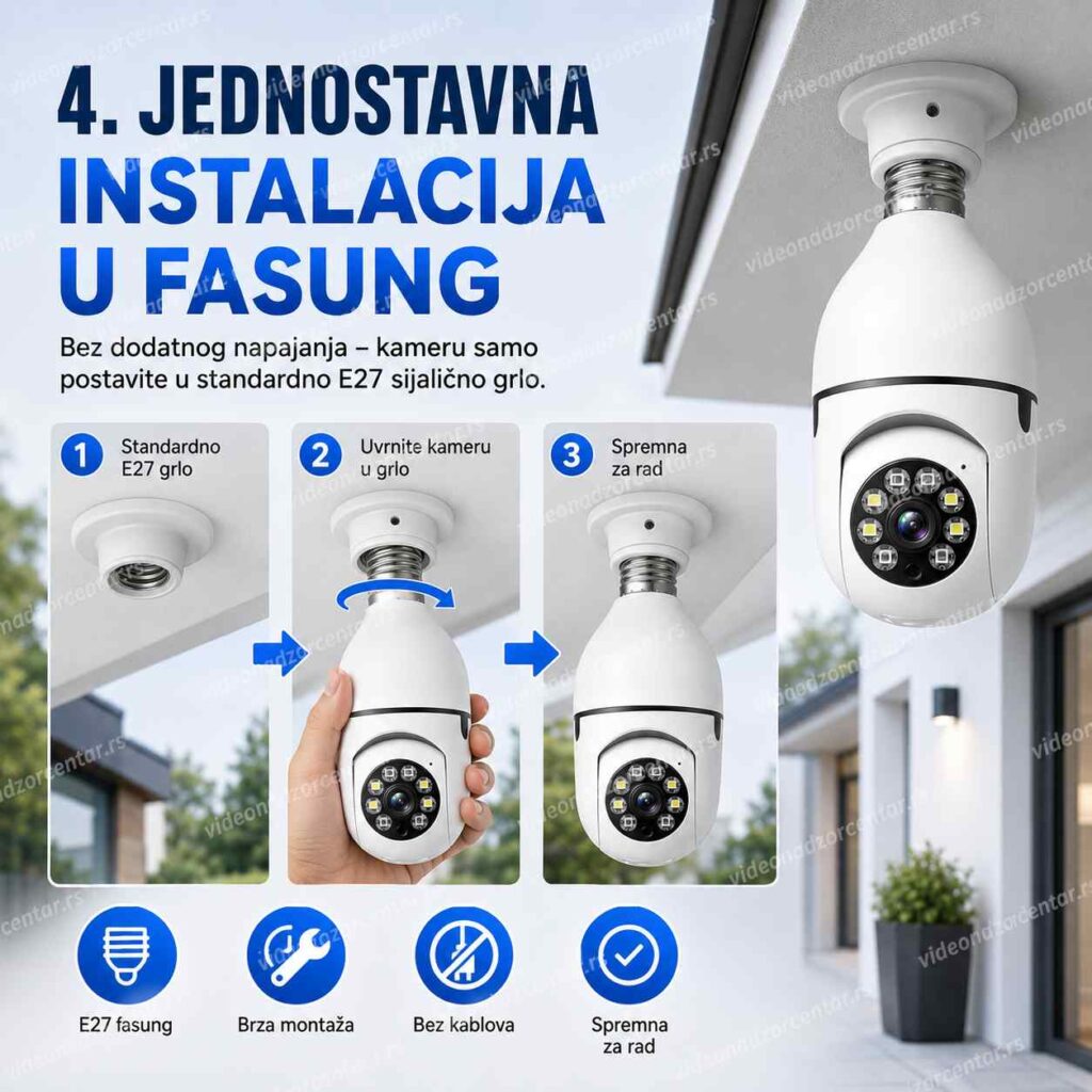 Kamera Sijalica - E27 iCSee
