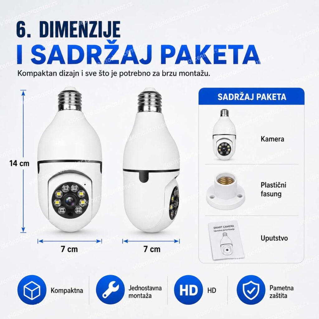 Kamera Sijalica - E27 iCSee