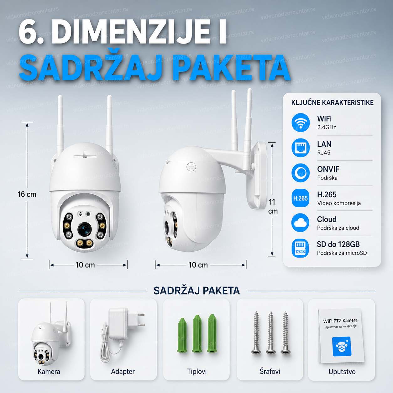 Rotirajuća WiFi Kamera - A6 iCSee