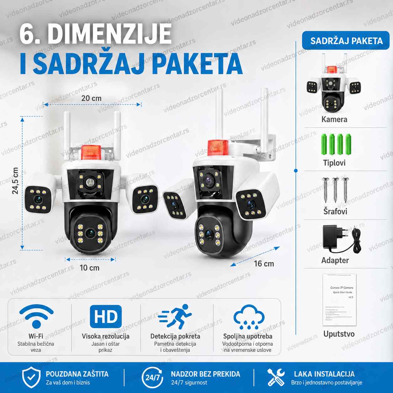 Trostruka Wi - Fi Kamera - X3